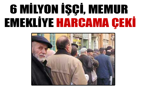 Harcama çekleri geliyor 
