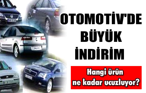 Otomotiv'de büyük indirim 
